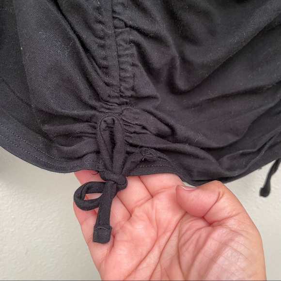 Derek Heart Black Beauty Doubled Sided Drawstring Long Sleeve Top Size L… - Picture 5 of 6